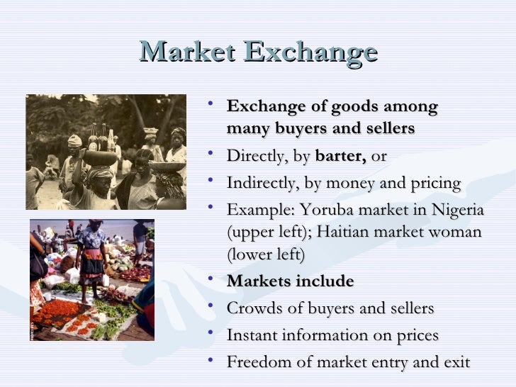 Exchange market definition
